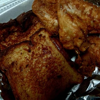 3 wings Hot Fresh 2Buttered Pancakes or 2waffles or 2french toast