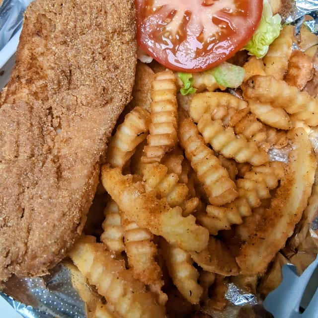 Flounder Fish Sandwich Basket.